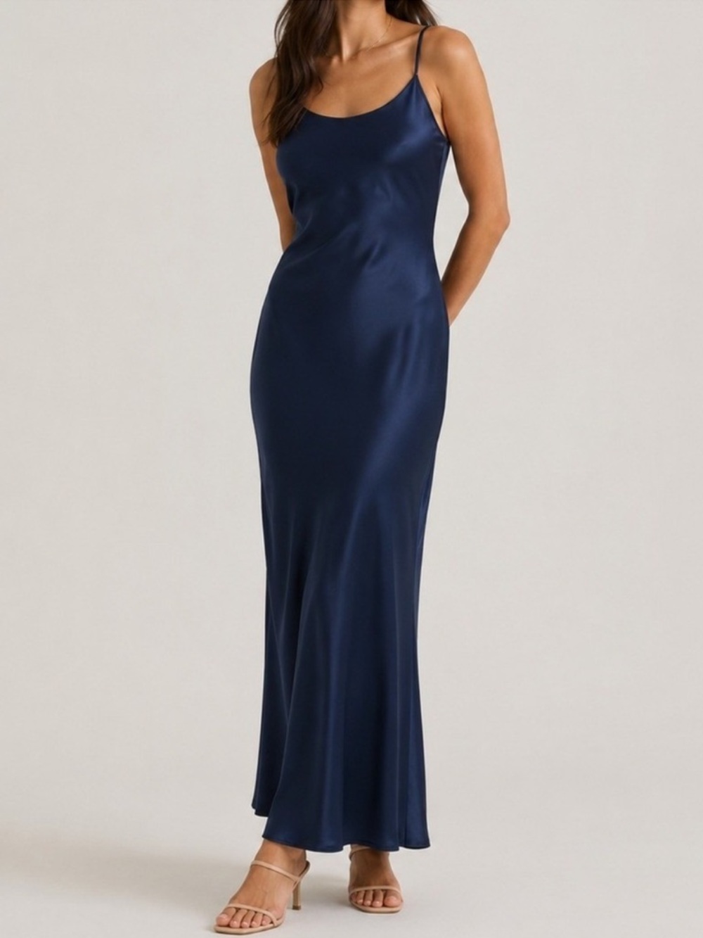 Quince Navy Luxury Silk Cami Maxi Slip Dress
NWT LARGE